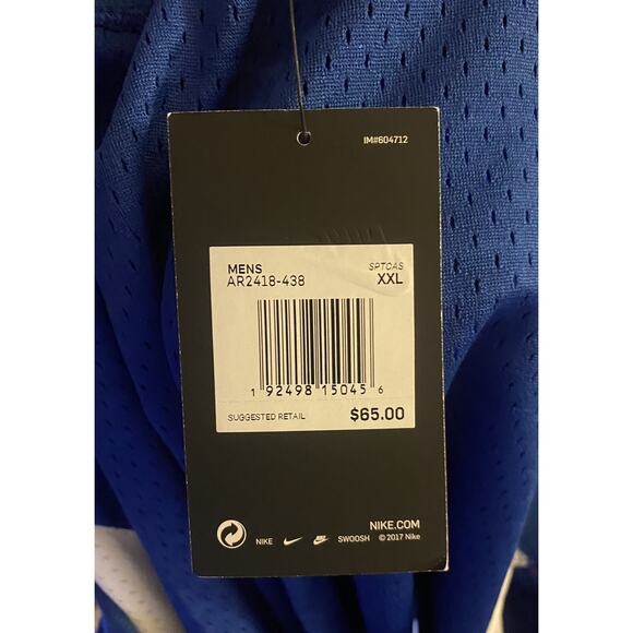 NEW Nike Sportswear Retro Mesh Basketball Training Shorts AR2418-438 Size XXL - Picture 3 of 3